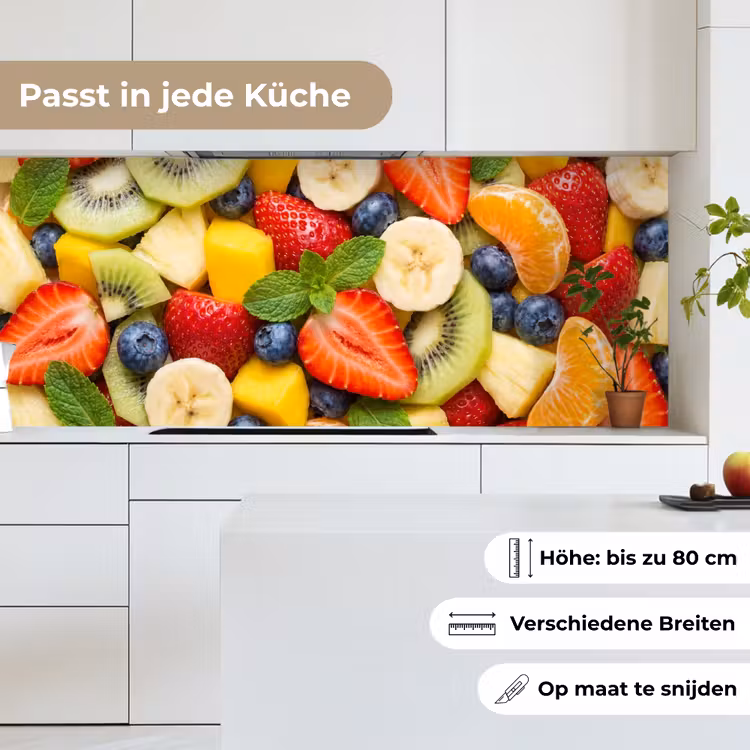 Fruit - Plakjes - Eten - Kleurrijk keuken achterwand 2 middel -sfeer4_DE