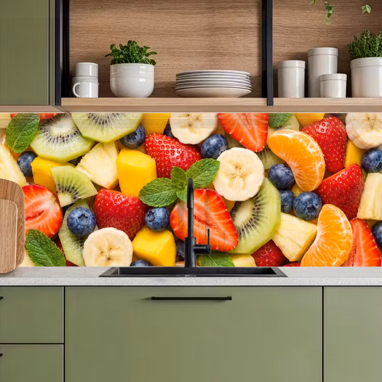 Fruit - Plakjes - Eten - Kleurrijk keuken achterwand 2 middel -sfeer3