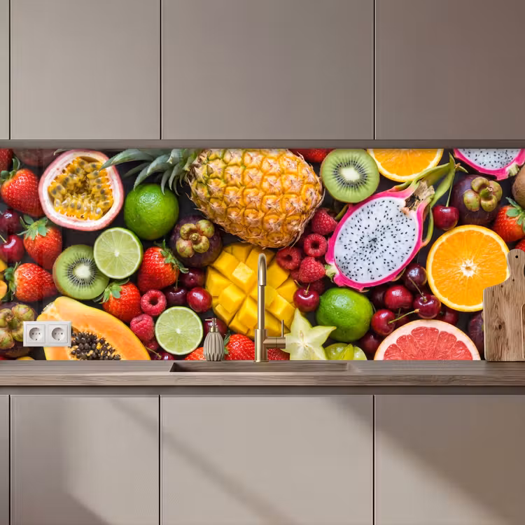 Fruit - Assortiment - Vers - Gezond - Kleurrijk keuken achterwand 2 middel zz_3dshopping