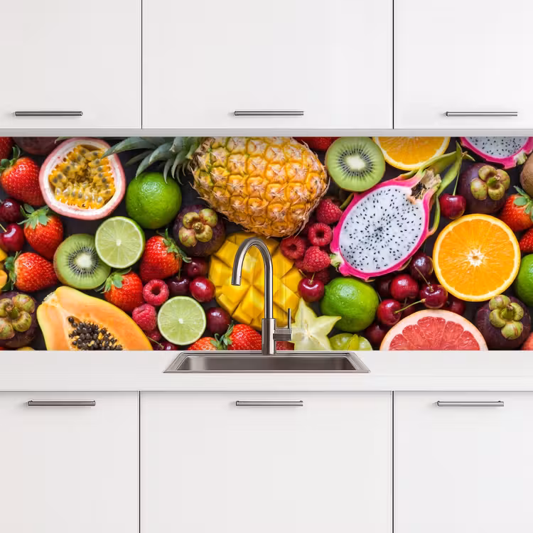 Fruit - Assortiment - Vers - Gezond - Kleurrijk keuken achterwand 2 middel -3d