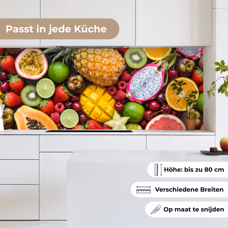Fruit - Assortiment - Vers - Gezond - Kleurrijk keuken achterwand 2 middel -sfeer4_DE
