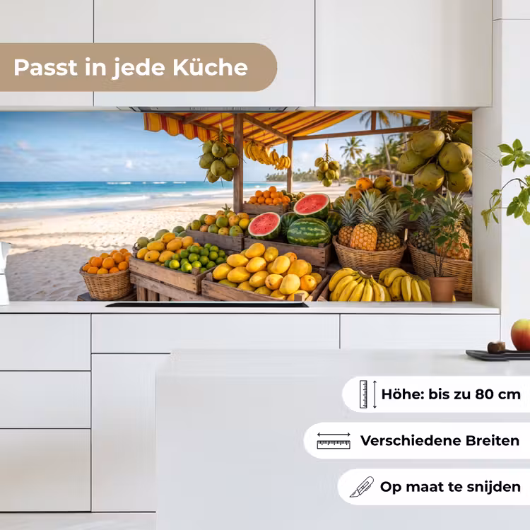 Küchenrückwand - Obst – Strand – Tropisch - Fruit - Strand - Tropisch keuken achterwand 2 middel