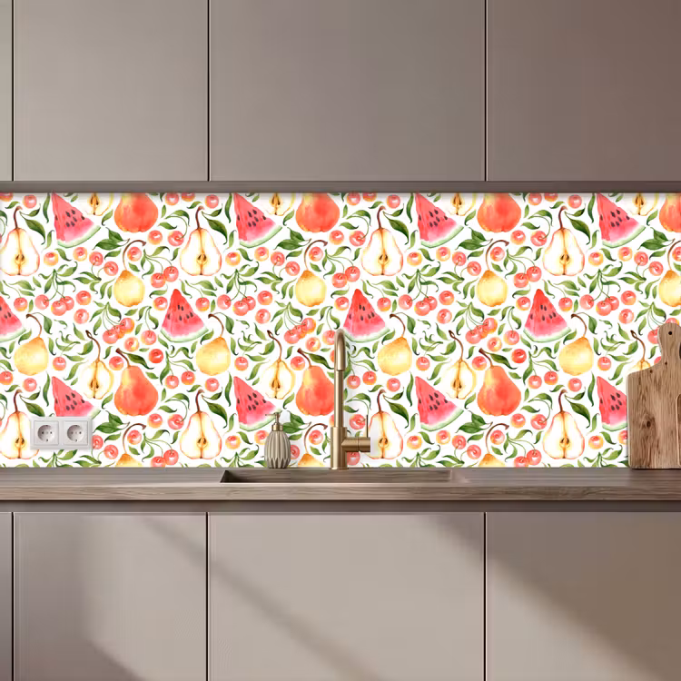 Fruit - Watermeloen - Kersen - Peer keuken achterwand 2 middel 871 zz_3dshopping