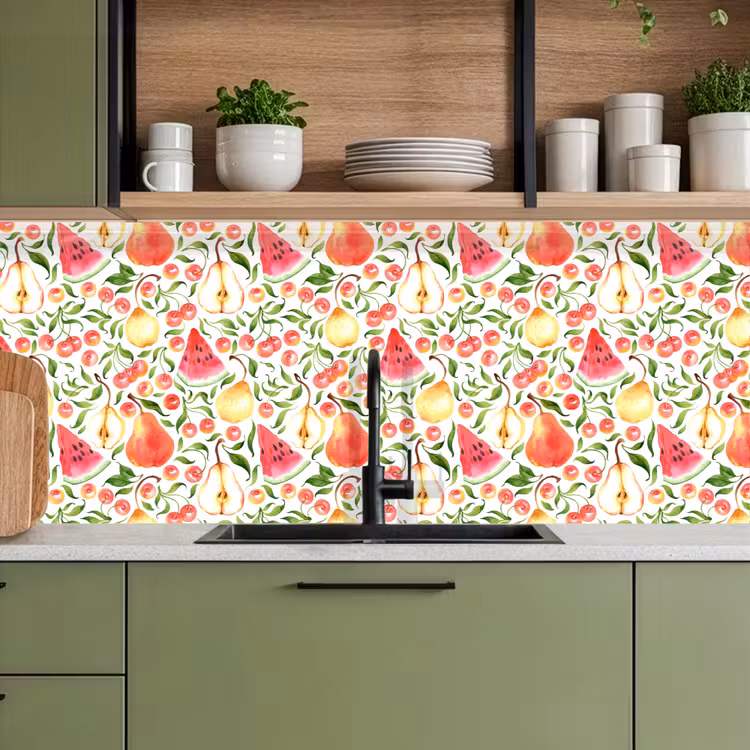 Fruit - Watermeloen - Kersen - Peer keuken achterwand 2 middel 871 -sfeer3