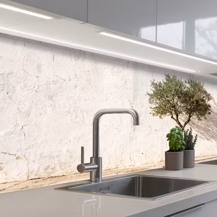 Küchenrückwand - Olivenbaum – Wand – weiß - Olijfboom - muur - wit keuken achterwand 2 middel