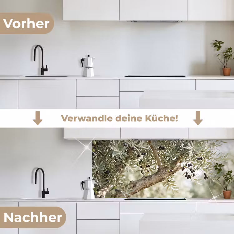 Küchenrückwand - Olivenbaum – Zweig – grün - Olijfboom - tak - groen keuken achterwand 2 middel