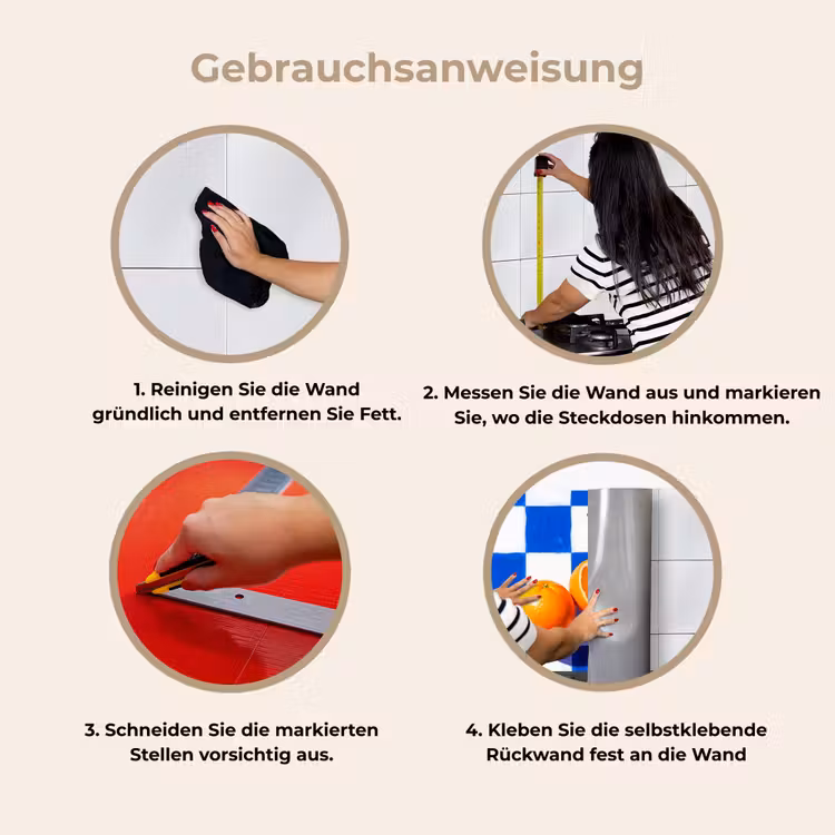 Küchenrückwand - Orange – Kariert – Essen - Sinaasappel - Geruit - Eten keuken achterwand 2 middel