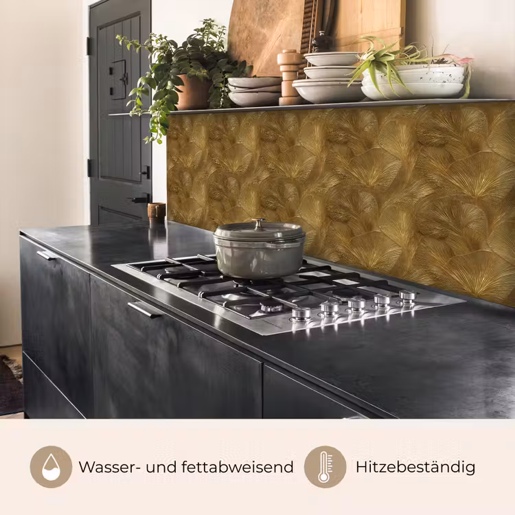 Organisch - Lijnen - Goud keuken achterwand 2 middel 871 -usp_DE