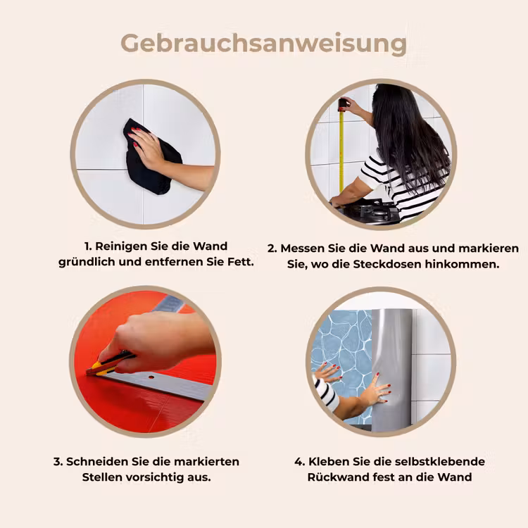 Organisch - Patroon - Blauw keuken achterwand 2 middel 871 -gebruiksaanwijzing_DE