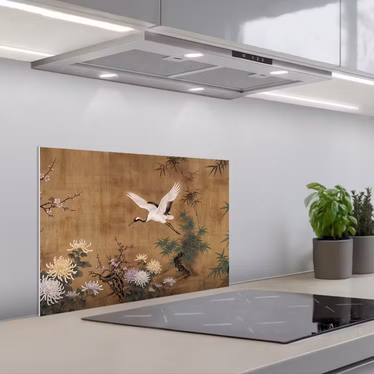 Oosters - Elegant - Kleurrijk keuken achterwand spatscherm klein -3d_schuin