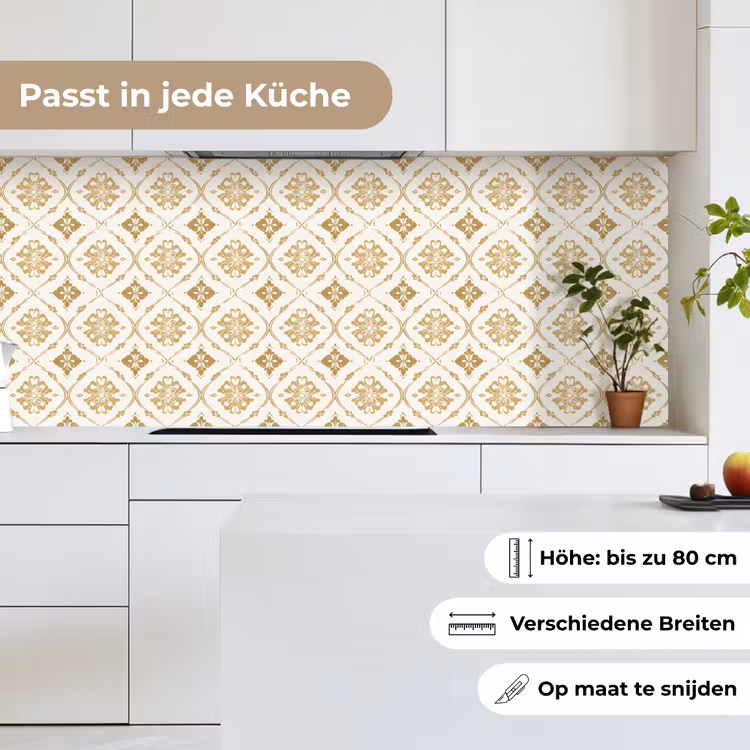 Ornament - Klassiek - Goud keuken achterwand 2 middel 871 -sfeer4_DE