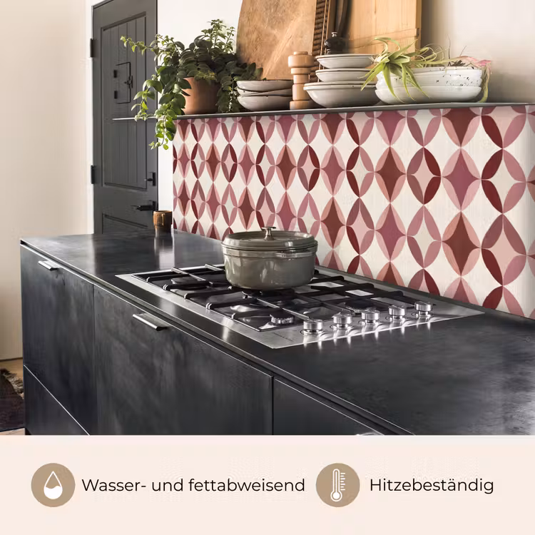 Ovaal - Textuur - Roze keuken achterwand 2 middel 871 -usp_DE
