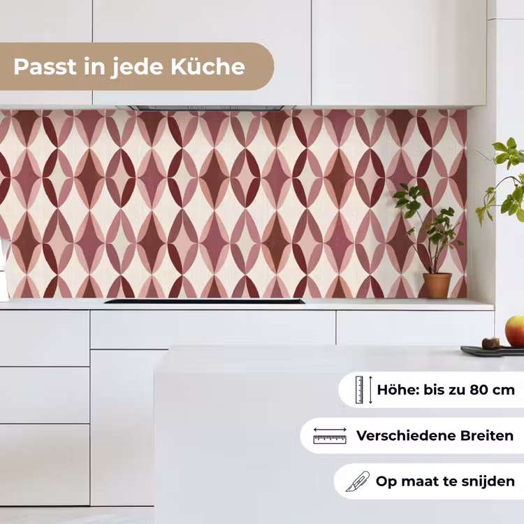 Ovaal - Textuur - Roze keuken achterwand 2 middel 871 -sfeer4_DE