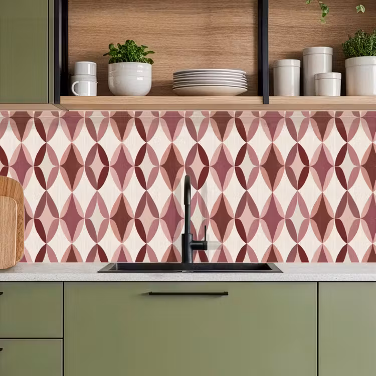 Ovaal - Textuur - Roze keuken achterwand 2 middel 871 -sfeer3