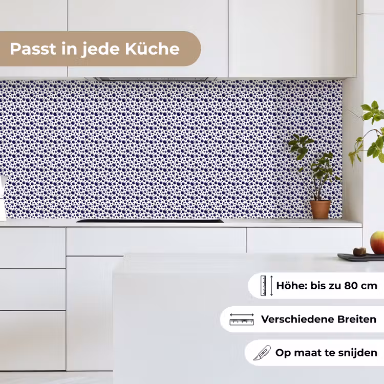 Oceaan - Bubbel - Blauw - Wit keuken achterwand 2 middel 871 -sfeer4_DE