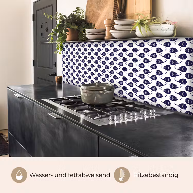 Oceaan - Vis - Blauw - Wit keuken achterwand 2 middel 871 -usp_DE
