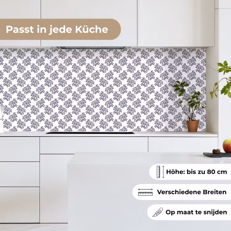 Oceaan - Koraal - Blauw - Wit keuken achterwand 2 middel 871 -sfeer4_DE