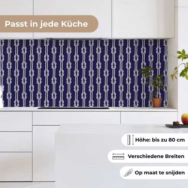 Oceaan - Touw - Blauw - Wit keuken achterwand 2 middel 871 -sfeer4_DE