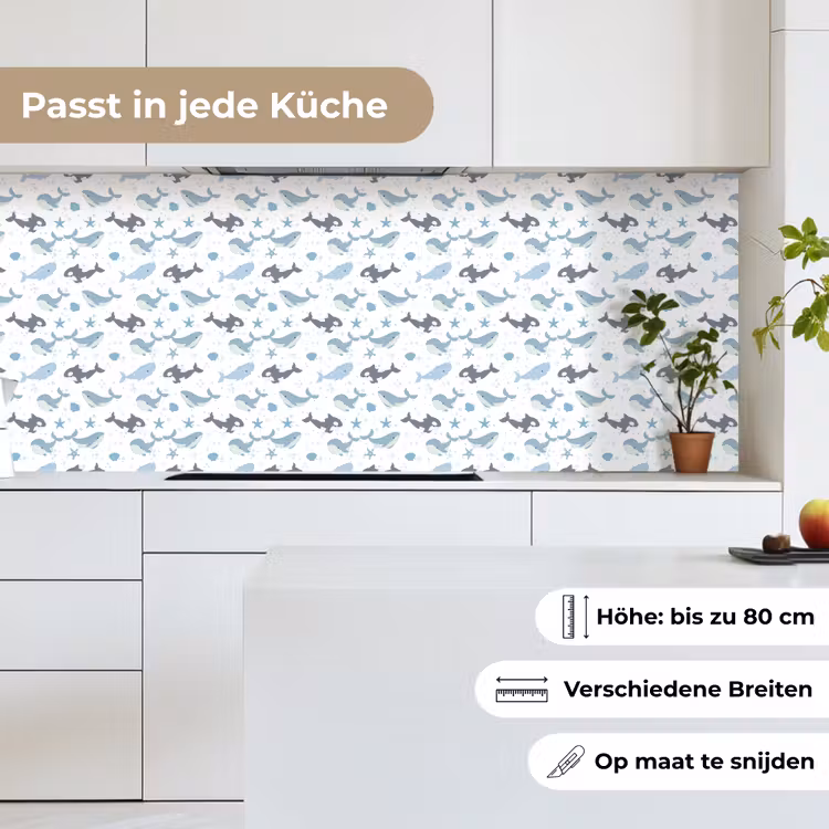 Oceaan - Walvis - Orka - Blauw keuken achterwand 2 middel 871 -sfeer4_DE
