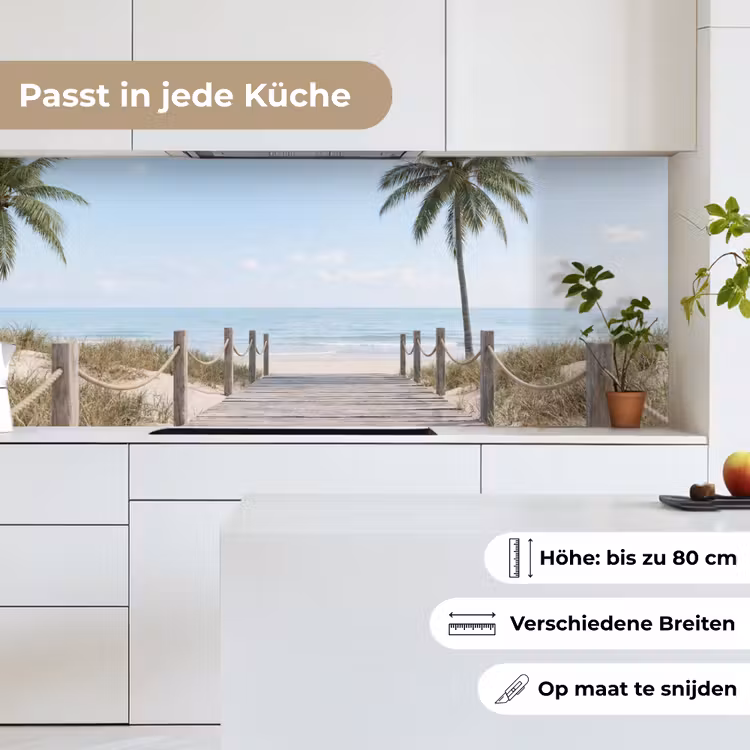 Palmbomen - Pad - Horizon keuken achterwand 2 middel -sfeer4_DE