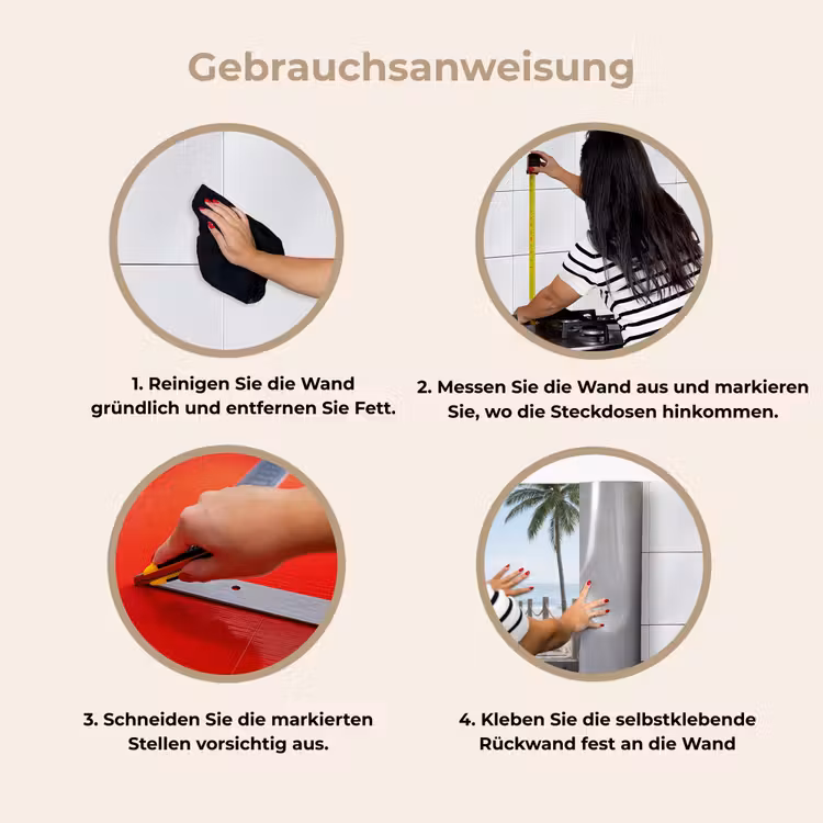 Palmbomen - Pad - Horizon keuken achterwand 2 middel -gebruiksaanwijzing_DE