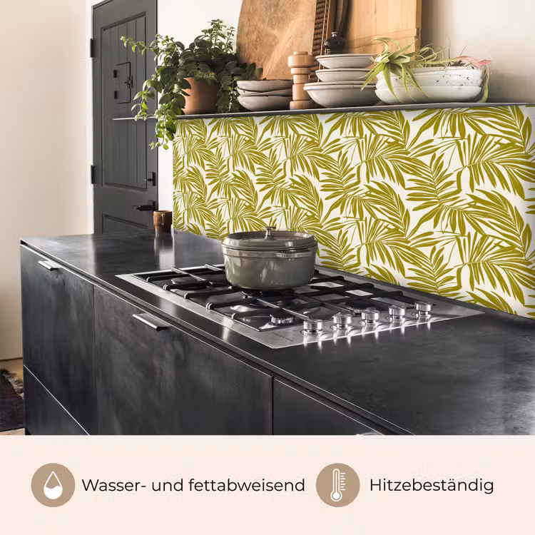 Palmblad - Patroon - Groen keuken achterwand 2 middel 871 -usp_DE