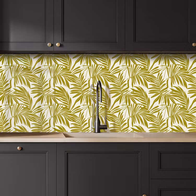 Palmblad - Patroon - Groen keuken achterwand 2 middel 871 -sfeer1