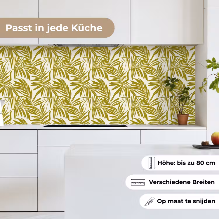 Palmblad - Patroon - Groen keuken achterwand 2 middel 871 -sfeer4_DE