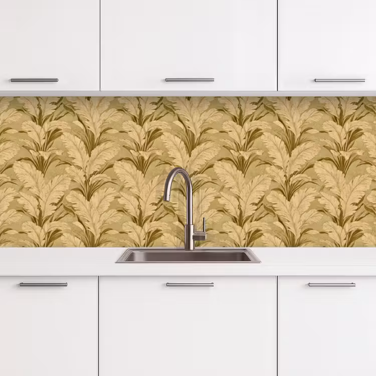 Palmbladeren - Klassiek - Groen keuken achterwand 2 middel 871 -3d