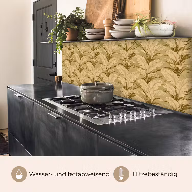 Palmbladeren - Klassiek - Groen keuken achterwand 2 middel 871 -usp_DE