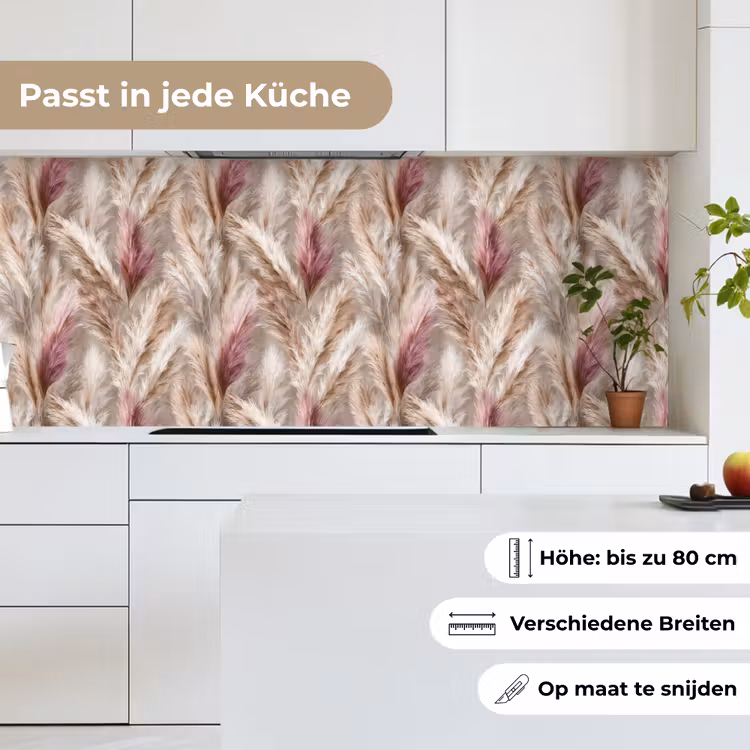 Pampasgras - Pluizig - Kleurrijk keuken achterwand 2 middel 871 -sfeer4_DE