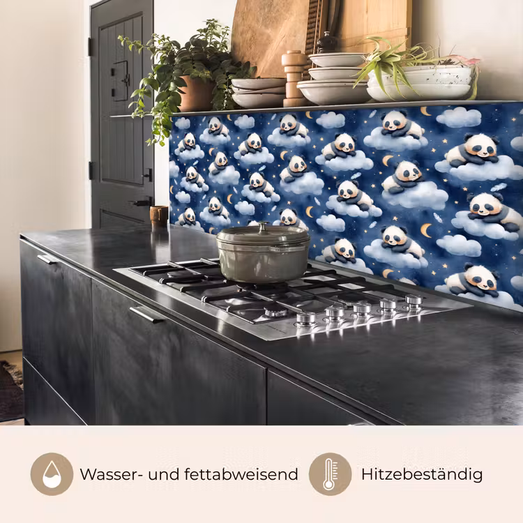 Panda's - Slapen - Blauw keuken achterwand 2 middel 871 -usp_DE