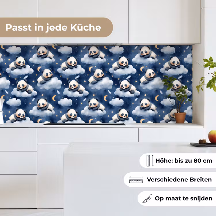 Panda's - Slapen - Blauw keuken achterwand 2 middel 871 -sfeer4_DE
