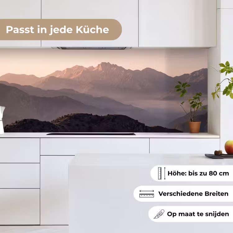 Panorama - Landschap - Bergen keuken achterwand 2 middel -sfeer4_DE