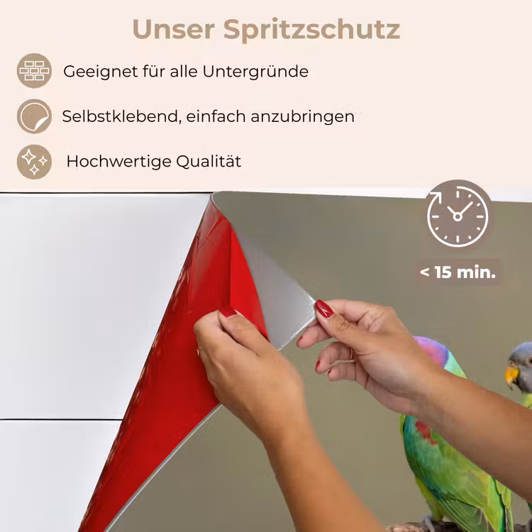 Papagaai - Tak - Natuur - Kleurrijk keuken achterwand spatscherm klein -spatscherm_DE