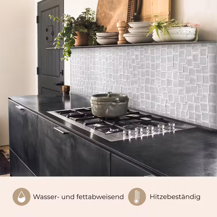 Papier - Overlappend - Textuur - Modern - Wit keuken achterwand 2 middel -usp_DE