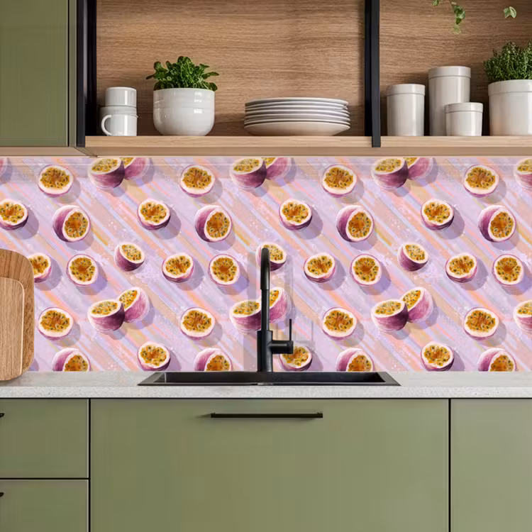 Passievrucht - Tropisch - Paars keuken achterwand 2 middel 871 -sfeer3