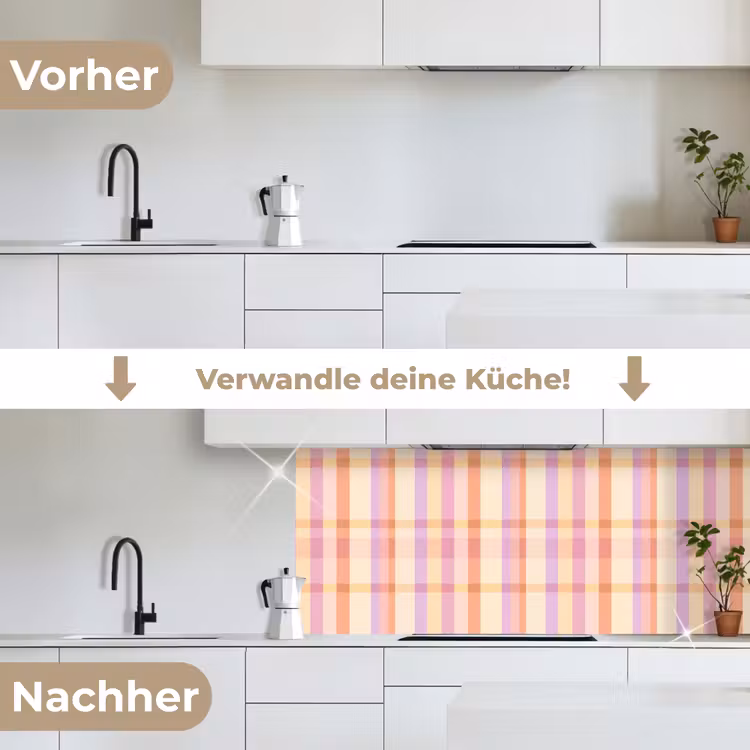 Pastel - uitpatroon - Geometrisch keuken achterwand 2 middel 871 -voor-na_DE