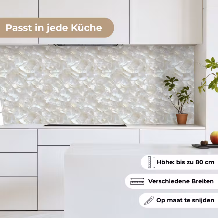 Parelmoerglans - Wit - Schelp keuken achterwand 2 middel 871 -sfeer4_DE