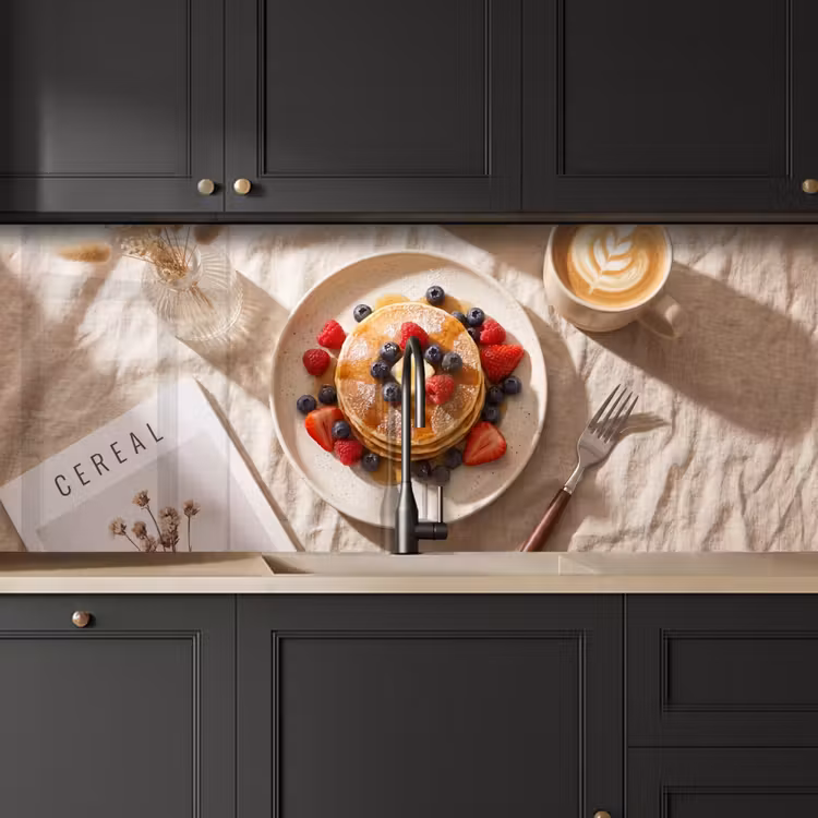 Pannenkoeken - Bessen - Ontbijt - Modern - Beige keuken achterwand 2 middel -sfeer1