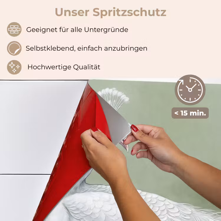 Pauwen - Wit - Natuur - Groen keuken achterwand spatscherm klein -spatscherm_DE