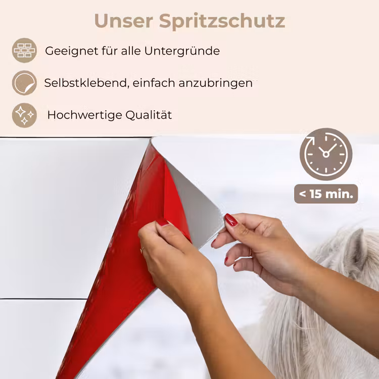 Paard - Kop - Winter - Dieren - Wit keuken achterwand spatscherm klein -spatscherm_DE