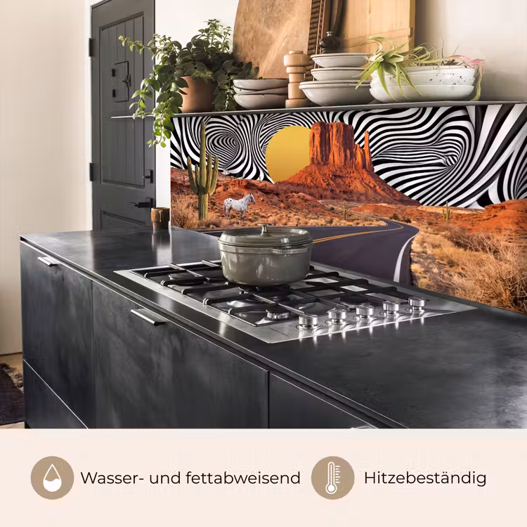 Küchenrückwand - Pferd – Wüste – Natur - Paard - Woestijn - Natuur keuken achterwand 2 middel