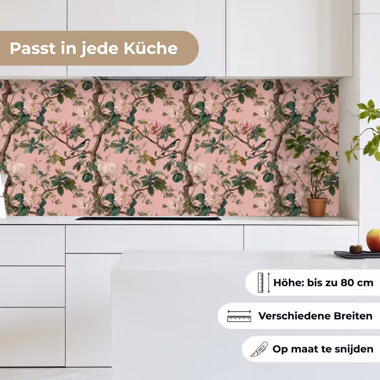 Pioenrozen - Botanisch - Vogel keuken achterwand 2 middel 871 -sfeer4_DE