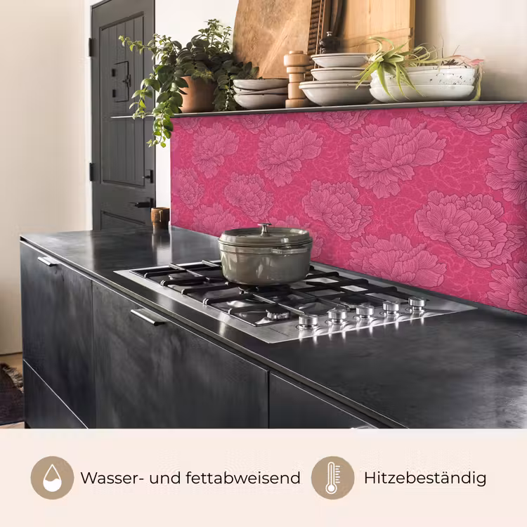 Pioenrozen - Energiek - Roze keuken achterwand 2 middel 871 -usp_DE