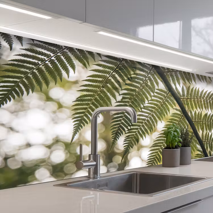 Plant - Blad - Natuur - Groen - Detail keuken achterwand 2 middel -3d_schuin