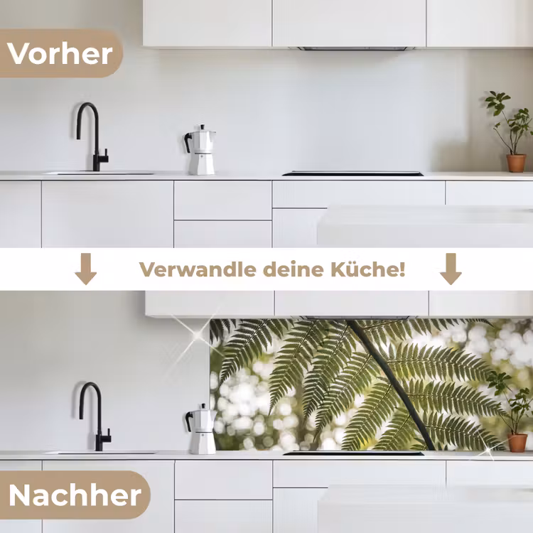 Plant - Blad - Natuur - Groen - Detail keuken achterwand 2 middel -voor-na_DE