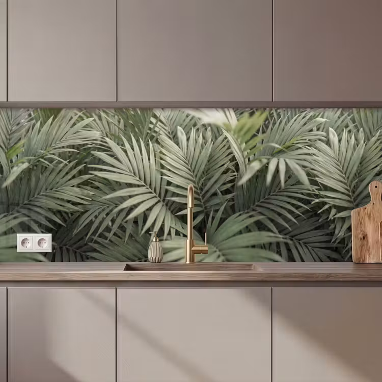 Plant - Palmbladeren - Natuur - Groen keuken achterwand 2 middel zz_3dshopping