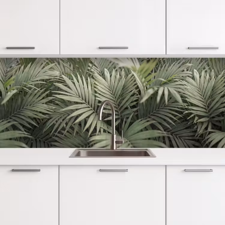 Plant - Palmbladeren - Natuur - Groen keuken achterwand 2 middel -3d
