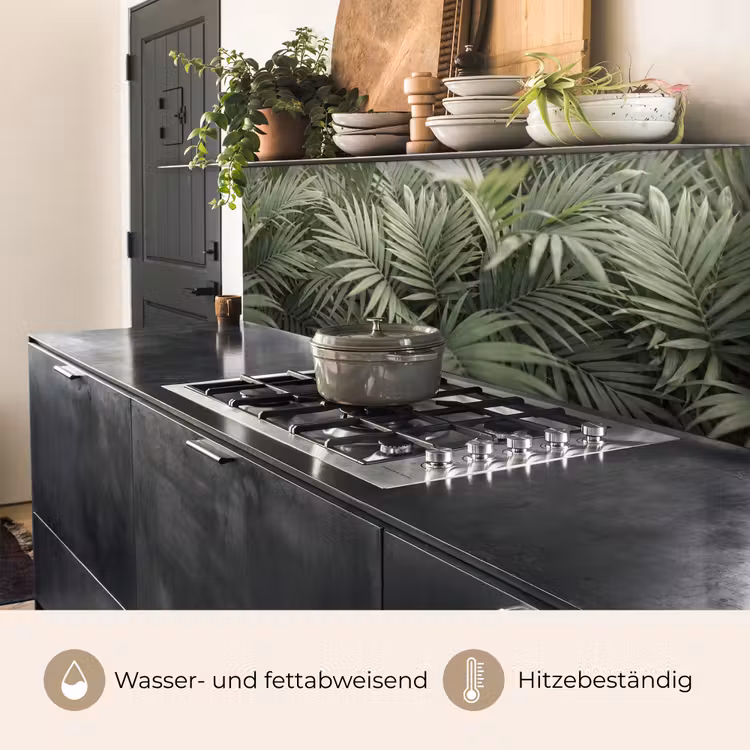Plant - Palmbladeren - Natuur - Groen keuken achterwand 2 middel -usp_DE